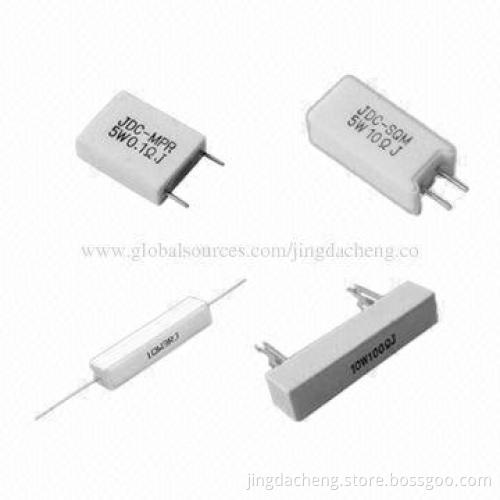 Cement Resistors with Wire Wound Core, 1% and 5% Tolerance, Good Heat-durability, Low TCR